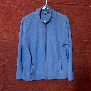 Karen Scott Full Zip Jacket. Light Blue women’s medium